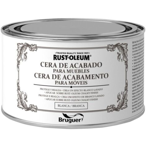 Cera acabado para muebles 400 ml blanca chalky rust-oleum