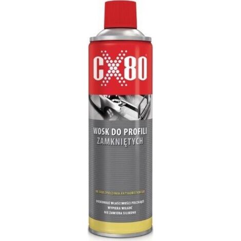 Cera en spray anticorrosión CX80 para perfiles cerrados de umbrales de máquinas, 500 ml.