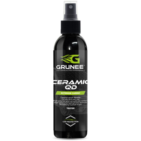 CERA LIQUIDA PER VETRI GRUNEE CERAMIC QD bagnata per auto + profumo NEWCAR OMAGGIO