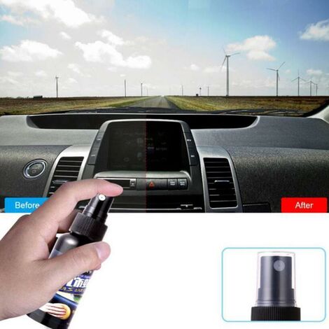 Cera para el Interior del coche, limpiador de 80ml para salpicaderos de vehículos, asientos de cuero, accesorios de pulverización, acristalamiento, limpieza de revestimiento automático Z9F9