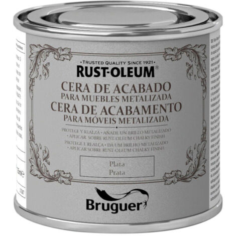 Cera per mobili con finitura gessosa ruggine-oleo argento 0,125 l BRUGUER