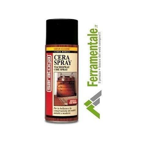 CERA SPRAY PER MOBILI ANTICHI E MODERNI E PAVIMENTI IN LEGNO 400 ML SARATOGA