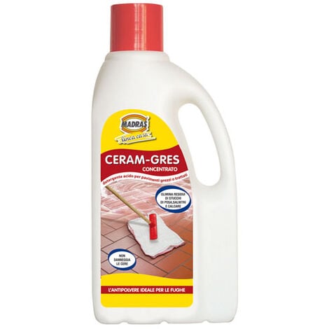 NEW MADRAS S.R.L. CERAM GRES 1 LT MADRAS detergente acido concentrato pavimenti GREZZI POSA CANTIERE ESTERNO INTERNO