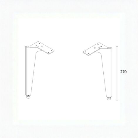 Ceramia 2x Füße für Badezimmermöbel (CER-FeetB270-2)