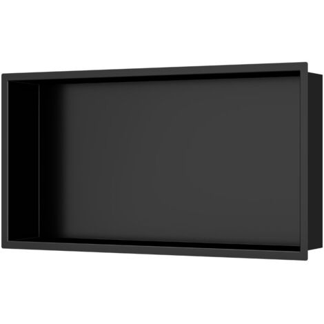 Ceramia Timeless Cabina de ducha empotrada, Acero inoxidable 304, 60x30x10cm, Negro mate