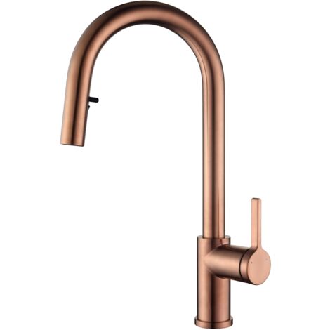 Ceramia Timeless Monomando de cocina en acero inox con ducha extraíble, cobre cepillado TML (TMLKF285BCP)