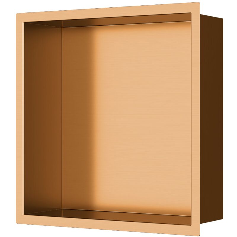 Timeless Niche de Douche à encastrer, Acier Inoxydable 304, 30x30x10cm, Cuivre brossé pvd - Ceramia