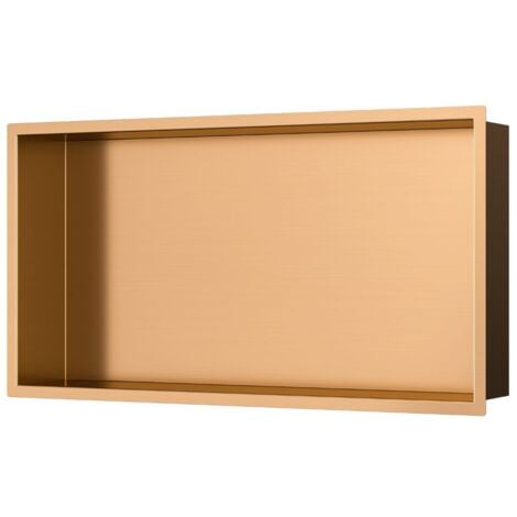 Ceramia Timeless Niche de Douche à encastrer, Acier Inoxydable 304, 60x30x10cm, Cuivre brossé PVD