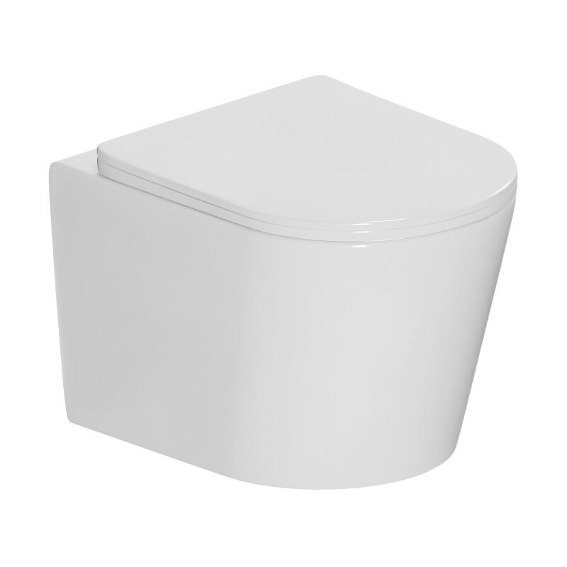 Ceramia - Tornado Rimless wc suspendu 53,5 cm sans bride avec abattant SoftClose, effet Tornado Flush, blanc brillant (CE142010RTORP)