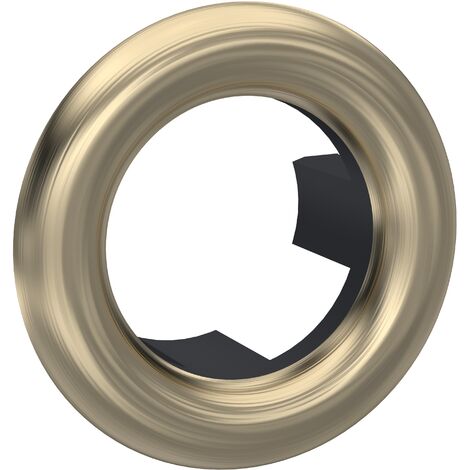 Ceramic Accessories Modern Round Basin Overflow Cover - 18.5mm - Brushed Brass