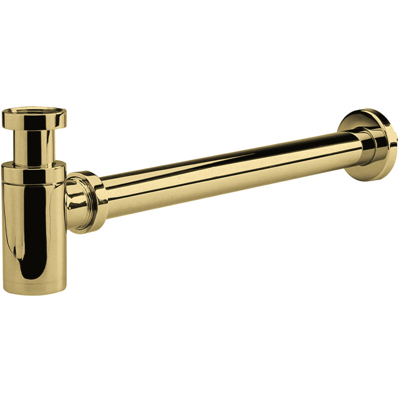 Nuie - Round Minimalist Bottle Trap - Brushed Brass