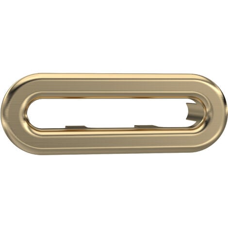 Ceramic Accessories Traditional Oval Overflow Cover - 50mm x 26mm - Brushed Brass