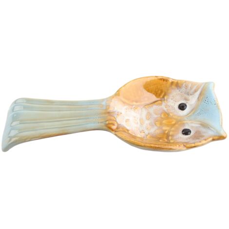 Ceramic Artistic Owl Spoon Holder For Kitchen Home Decoration