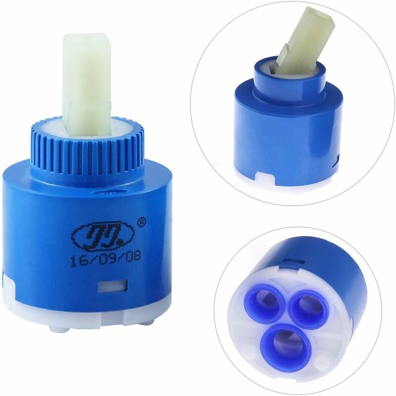 Ceramic Cartridge Ceramic Cartridge Replacement Mixer Tap Inner Controller Faucet Replacement for Bathroom Mixer Tap (Blue 35mm)