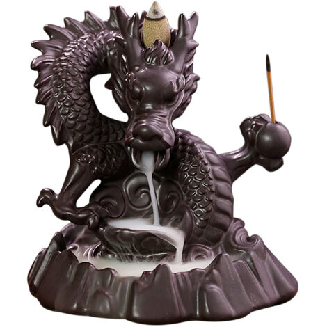 Ceramic Chinese Auspicious Dragon Backflow Incense Burner