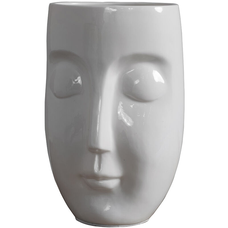 Ceramic Face Design Table Lamp + 4W LED Candle Bulb - No Bulb