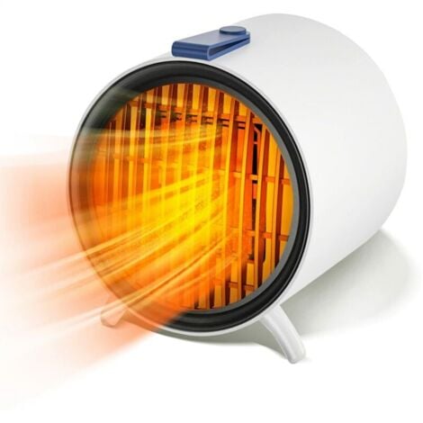 Ceramic heater, 500W electric heater, overheat protection, space heater, suitable for indoor, office, home, bedroom.