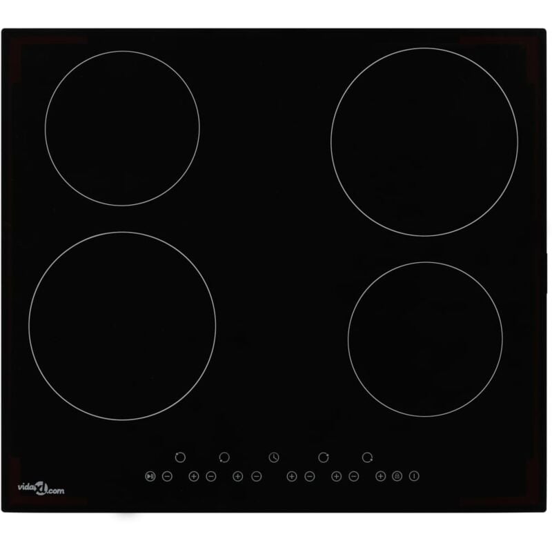 Ceramic Hob with 4 Burners Touch Control 6000 W vidaXL