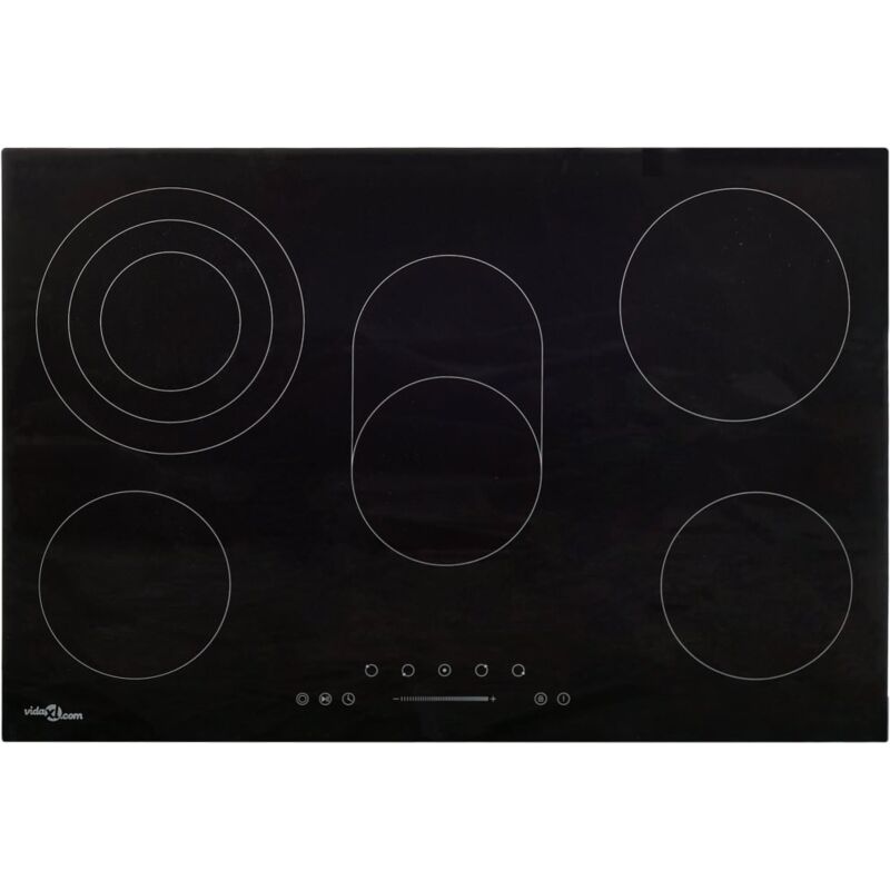 Ceramic Hob with 5 Burners Touch Control 90 cm 8500 W vidaXL