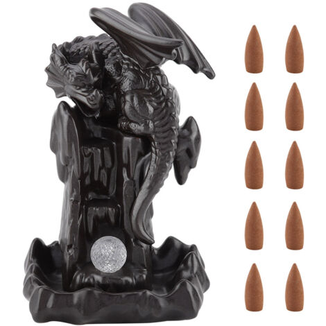 Ceramic Incense Holder Censer Smoke Backflow Incense Burner Decor Ornament (1)