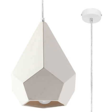 Ceramic Pendant Light White E27 Keramik Pendelleuchte Weiß E27