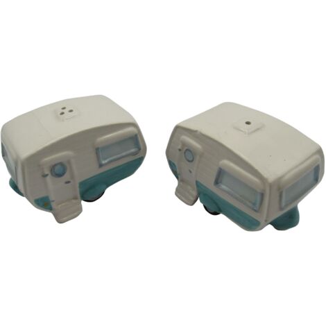 Ceramic Salt And Pepper Shakers (Caravan Pots Novelty Collectable Pottery Set Dispenser)