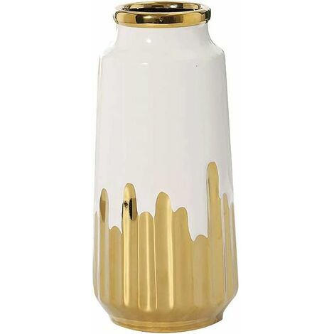 Ceramic Vases for Home Decor Gold Modern Style Flower Vase Ceramic Vase for Home, Party, Wedding Centerpiece (Large)