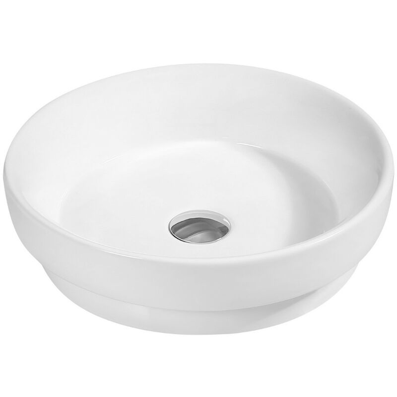 Ceramic Vert Round Countertop Basin - size - color White - White