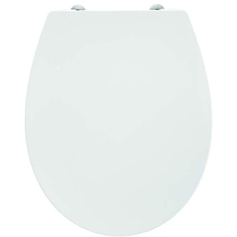 Ceramica Dolomite Quarzo Eurovit sedile con cerniere in metallo, bianco E131701