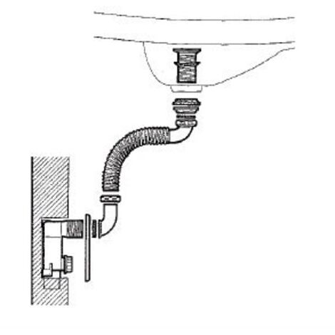 Ceramica Dolomite set di scarico incasso sifone e piletta a scarico libero, neutro J200567
