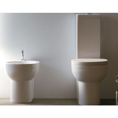 Cassetta alta di scarico acqua al wc in ceramica bianca da 10 lt universale  - Ceramiche De Paola