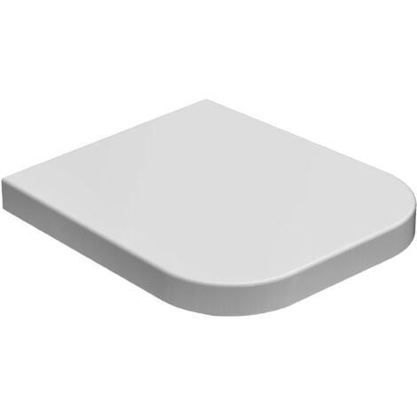 Ceramica Globo – Abattant adulte pour WC Globo Stone SS026BI – Duroplast à fermeture lente – Traitement antibactérien – Finition blanc brillant