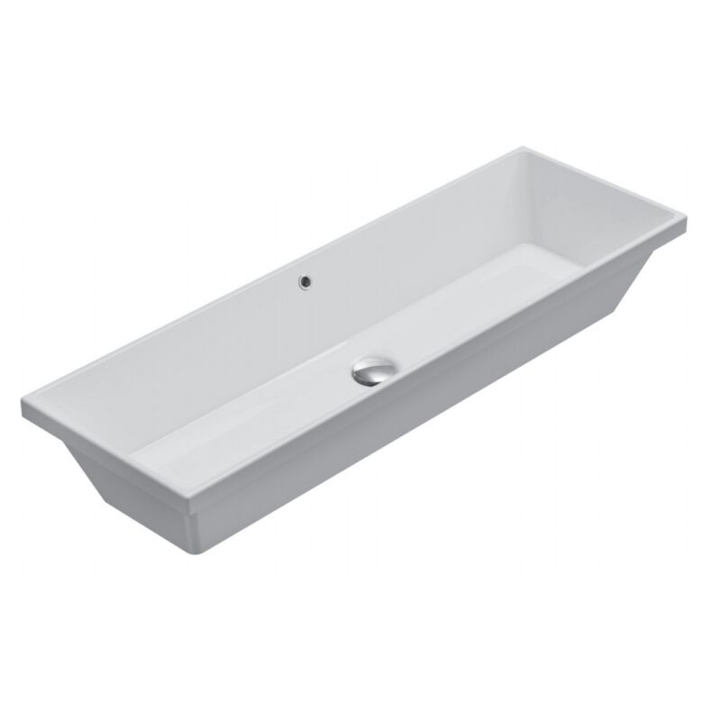 Ceramica Globo - Lavabo encastré en céramique 105x34 cm Globo Stockholm FO105BI Blanc - Céramique