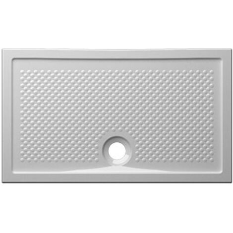 Ceramica Globo – Receveur de douche à encastrer 70x120 cm DV121BI – Céramique blanche avec traitement antibactérien – Surface antidérapante – Bonde exclue