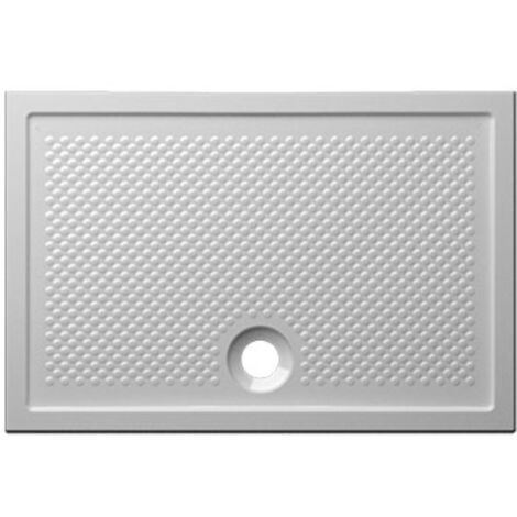 Ceramica Globo – Receveur de douche à encastrer 80x120 cm DV120BI – Céramique blanche – Antidérapant – Traitement antibactérien BATAFORM® – Émaillage CERASLIDE®