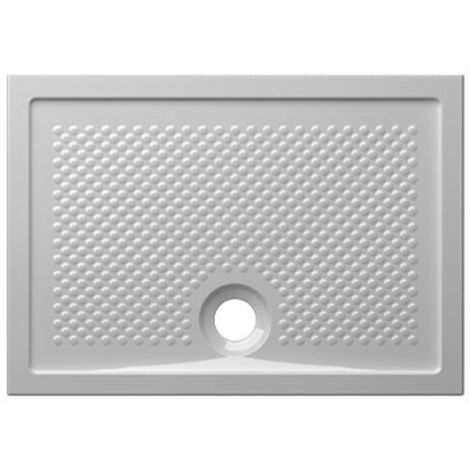 Ceramica Globo – Receveur de douche à poser 70x100 cm DV101BI – Céramique blanche avec traitement antibactérien – Surface antidérapante – Installation libre