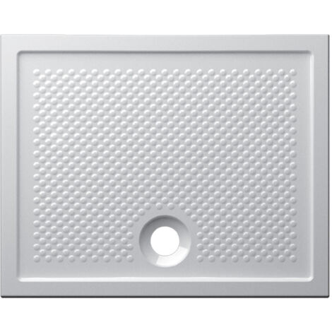 Ceramica Globo – Receveur de douche à poser 80x100 cm DV100BI – Céramique blanche – Surface antidérapante – Traitement antibactérien BATAFORM®