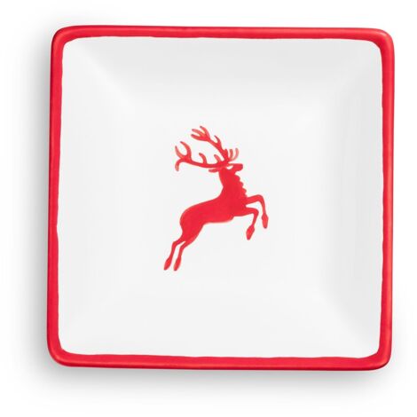 Ceramica Gmundner Cervo rosso rubino, ciotola per spuntini (11x11 cm)