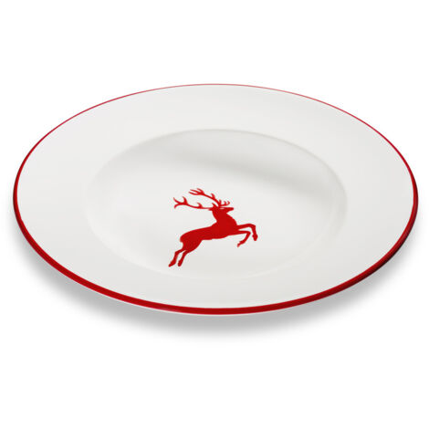 Ceramica Gmundner Cervo rosso rubino, piatto per pasta Gourmet (Ø 29 cm)