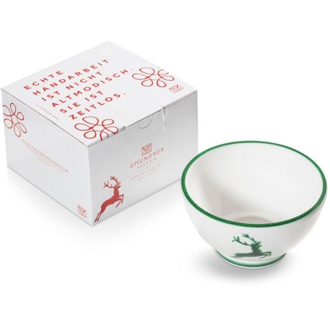 Ceramica Gmundner Cervo verde, ciotola per cereali grande (Ø 14 cm)