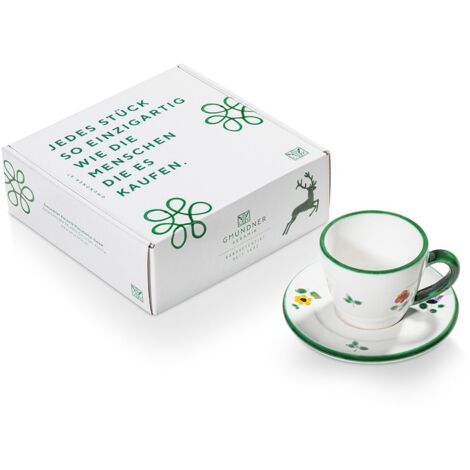 Ceramica Gmundner fiori sparsi espresso per te/2 pezzi confezione regalo