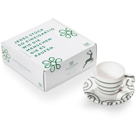 Ceramica Gmundner grigio fiammato espresso per te/2 pezzi in confezione regalo