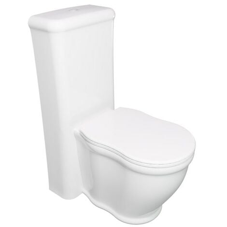 Cassetta alta di scarico acqua al wc in ceramica bianca da 10 lt universale  - Ceramiche De Paola