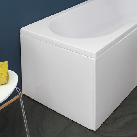 main image of "Ceramica P Shaped Shower Bath Bundle End Panel"