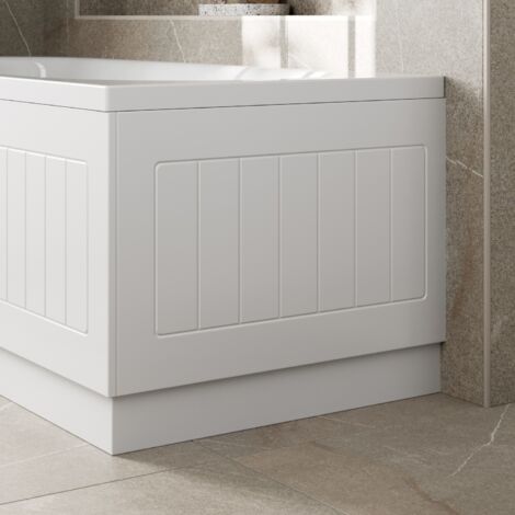 Ceramica White Tongue & Groove End Panel - 700mm