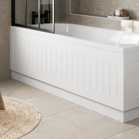 Ceramica White Tongue & Groove Side Panel - 1700mm