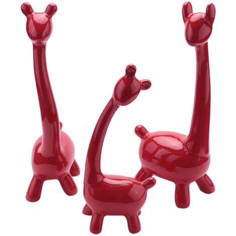 CéRamique 1 Ensemble de 3 Ornements D'Artisanat de Girafe DéCoration de Bureau DéCoration de