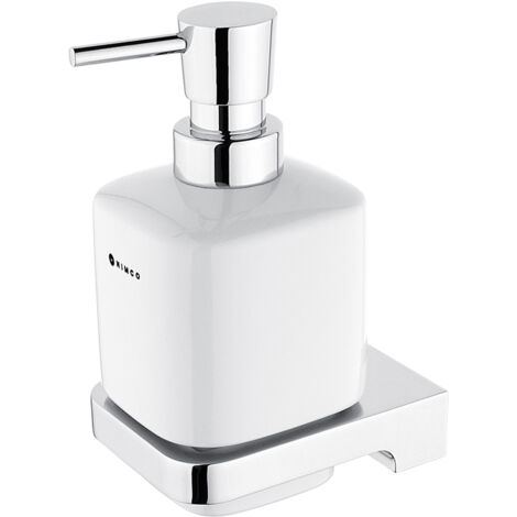 Céramique Distributeur De Savon, Avec Fixation Chrome,maya Nimco