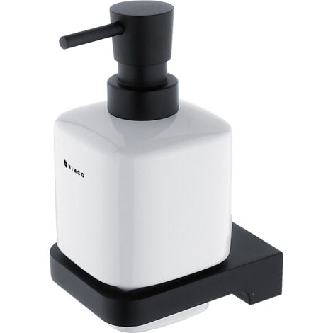 Céramique Distributeur De Savon, Avec Fixation Noire Mate,maya Nimco