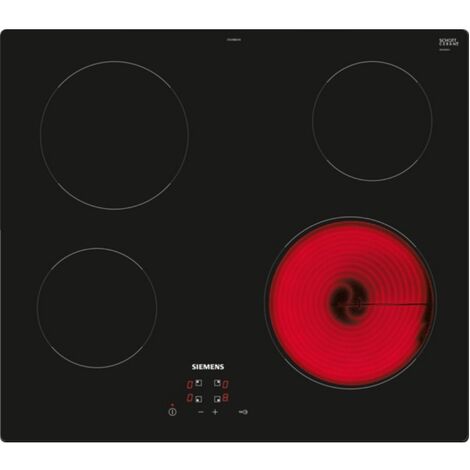 Cerankochfeld 60 cm 4 brenner 6600 w schwarz - Siemens - ET61RBEB8E